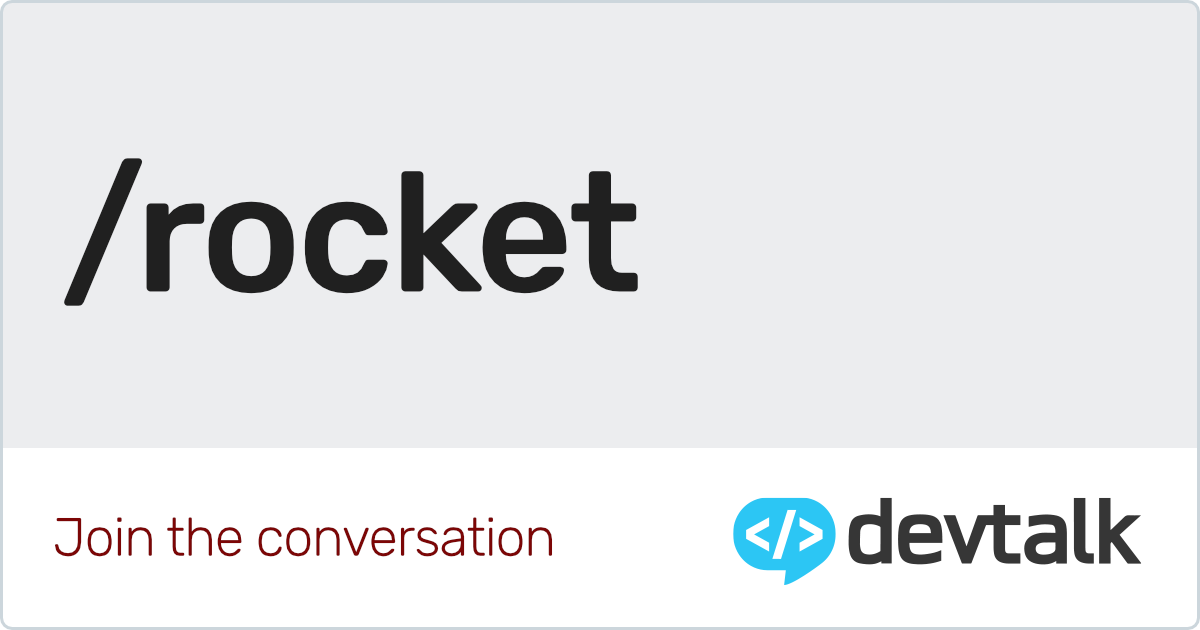 Rocket Web Framework Portal | Devtalk